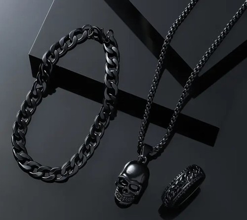 3er set totenkopf - halskette, &