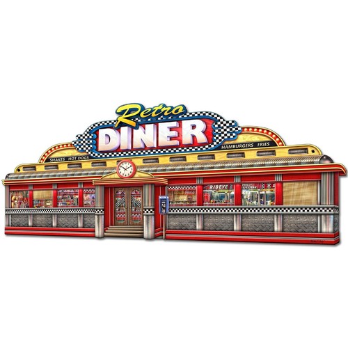 Blechschild retro diner cutted - diner,