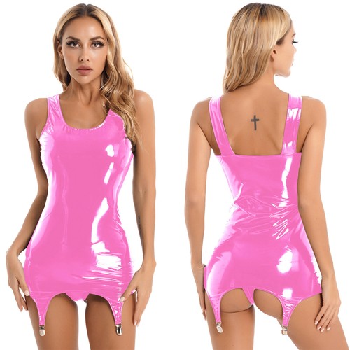 Damen sexy wetlook - damen, leder