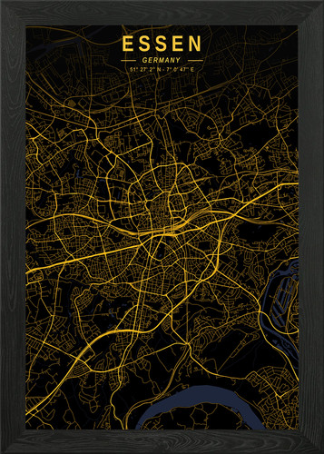 Essen goldener stadtplan - essen,