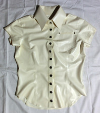 latex bluse weiss Large