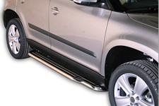 Trittbretter Schwellerrohre für SKODA Yeti 5L 2010> Edelstahl Ø50mm mit TÜV