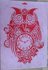 Schablone - A3 Steam Punk Eule