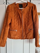 Amisu Jacke Damen braun Gr. 40 Kunstleder