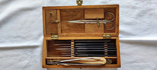 Sezierbesteck, 50iger Jahre, im Holzkasten 