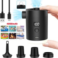 4000mAh Elektrische Luftpumpe Mini Pumpe Vakuumpumpe Akkupumpe für Luftmatratze