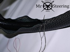 Für VW T2 Mehrfachbild Perforiert Leder Lenkrad Abdeckung Grau Doppel Stch