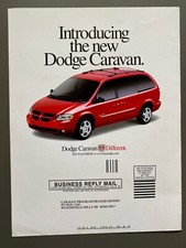 Introducing the new Dodge Caravan Mini Van Original 2000 Vintage Advert Werbung