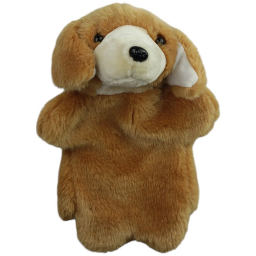 Hund handpuppe braun - 28, cm