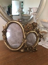 Fotorahmen 9x13 Bilderrahmen Schmetterlinge  Fotorahmen Oval Gold Antik 835