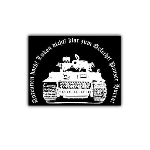 Aufkleber sticker tiger panzer - tiger,
