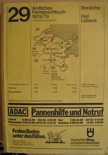 Adressbuch, Fernsprechbuch 29, Bereiche Kiel, Lübeck von 1978
