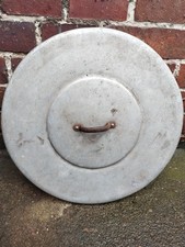 großer alter Deckel für Kochtopf Topf Old Vintage Waschkessel Kessel Alu