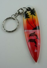 Surfbrett Schlüsselanhänger Delphin airbrush  verschiedene Motive erhältlich