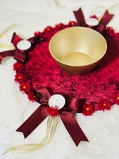 Henna Tablett Rot Rosen Goldeneschleife Kerzen Hennateller Angebot Kina Tepsisi