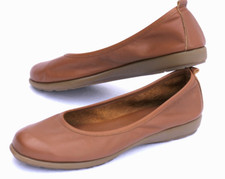 rourtard Damen Ballerinas Echtleder Braun Gr. 39 Komfortschuhe Weiches Leder