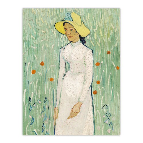 Girl white floral portrait - white,