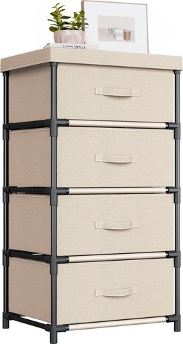 Beige kommode mit schubladen - beige, 4