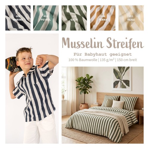 Musselin bedruckt