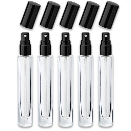 Glasflasche klar ml rund - 5x,