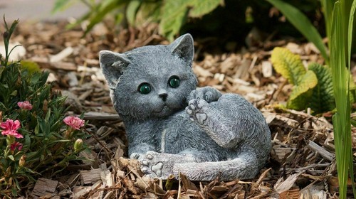 Frostfeste steinfigur katze - frostfeste,