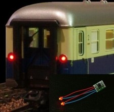 LED Zugschlußbeleuchtung Schlußbeleuchtung Waggons H0 TT 1,8mm rot 5 Stück S084