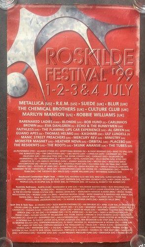 Roskilde festival poster 1999 - roskilde,