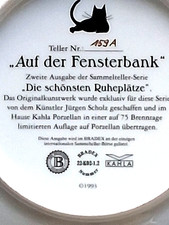 Kahla Katzen Sammlerteller Auf