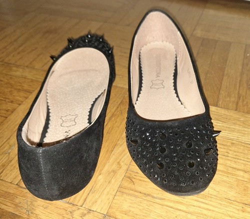 Ballerina schwarz mit spitzen - mit,