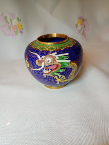 Closonne vase drache hoch - closonne, 7