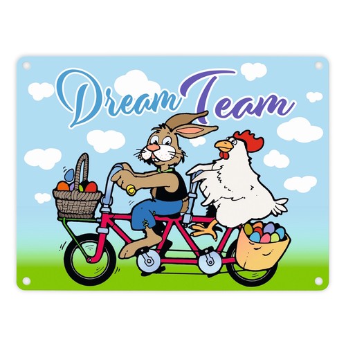 Osterhase und huhn - huhn, tandem