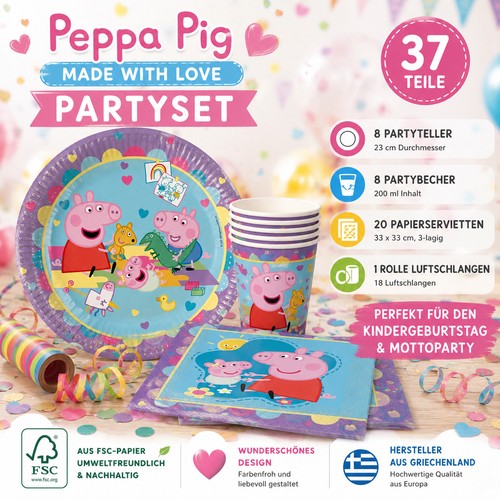 Party set peppa - pig, made
