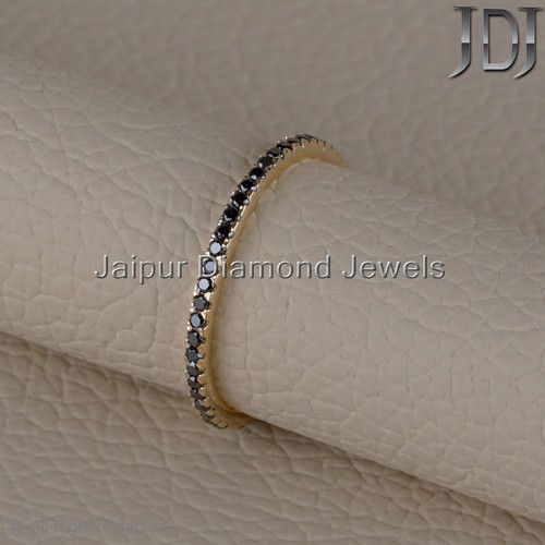 Black diamond band solide 14k - black,