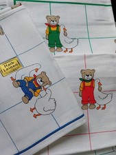 5x H-Leinen Handtuch Küchentuch Geschirrtuch Lippe Leinen Vintage Unbenutzt