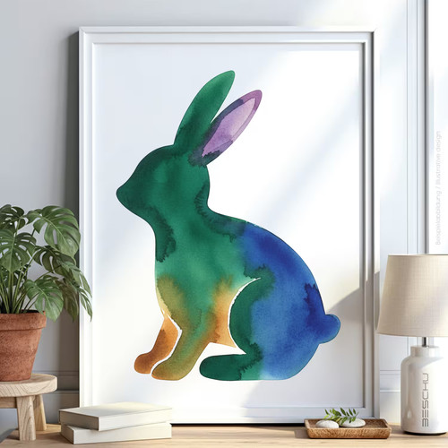 Hase tier schablone malen - hase,