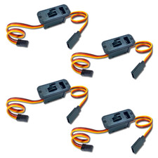 4x Ein/Aus On/Off Schalter Schalterkabel JR Graupner Futaba mit Ladebuchse 22AWG