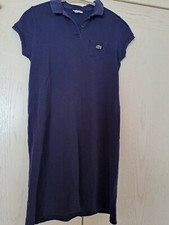 Lacoste Mädchen Polo Kleid Gr 176 Blau