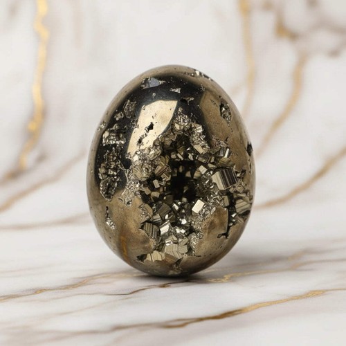 Pyrit 5cm edelstein - pyrit, ei