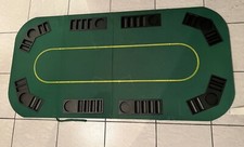 Pokerauflage 8-Spieler 4-fach Faltbar rechteckige Auflage mit Chipskoffer