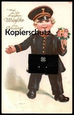 ALTE SYSTEM-POSTKARTE GELDSCHEIN GEBURTSTAG 100 Mark Reichsbank Monnaies money m