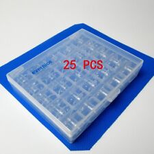 Spulenkasten + 25 Kunststoff-Heimnähmaschine Spulen für SINGER 2518P Sa156