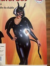 Catwoman Catsuit Hautenger Ganzkörper-Overall in Lack-Optik Schwarz Gr. 36 Inkl