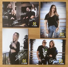 4 AK Shania, Davina, Robert & Carmen Geiss AK RTL 2 Die Geissens Autogrammkarte