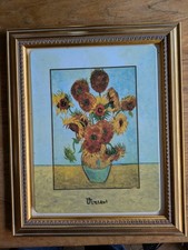 Goebel Porzellanbild Vincent Van Gogh Sonnenblumen gerahmt Limited Edition