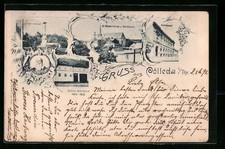 AK Cölleda /Th., Turnvater Jahns Wohnhaus und Portrait, Kreishaus, Kriegerdenkm 