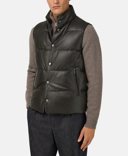 Schwarze lammfell leder - schwarze,