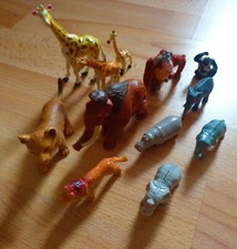 Spielzeug Tier Figuren Konvolut 12 Stück Sammlung Zoo