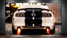 LEINWAND BILD ER XXL POP ART FORD MUSTANG GT ABSTRAKT BUNT GRAFFITI WAND POSTER 