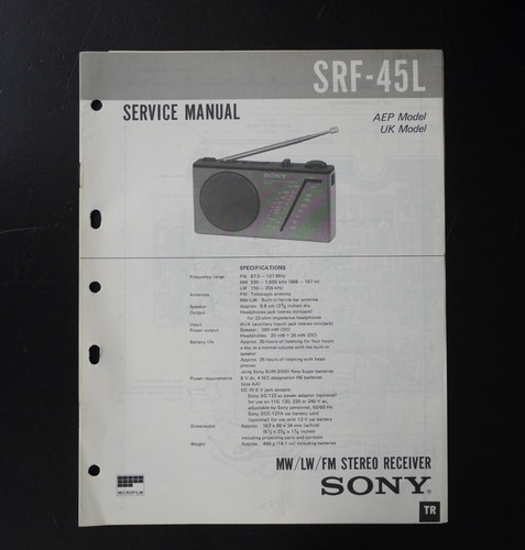 Original sony srf 45l - sony, receiver