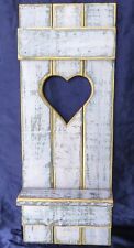 Fensterladen mit Herz und Regalbrett Massivholz Deko Landhaus Unikat Handmade